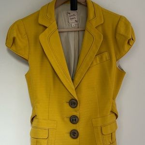 Nanette Lepore BOUTIQUE Blazer Cap Sleeves, 3 Button Front,  Belted Back Size 12